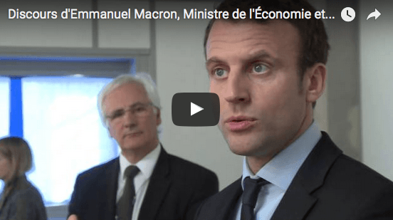 Discours du Ministre de l’Économie et des Finances Émmanuel Macron