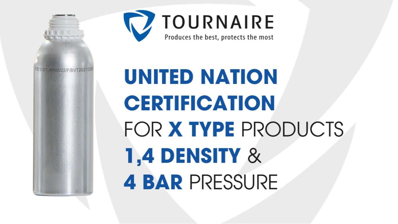 TOURNAIRE packaging obtains unrivalled UN certification for the transport of dangerous goods.